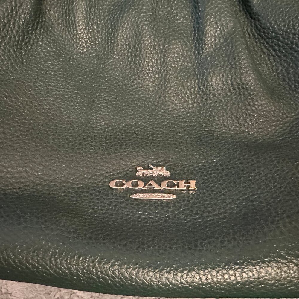 Coach C1454 Maya Leather Large Shoulder Bag-Tote Green - Picture 5 of 5